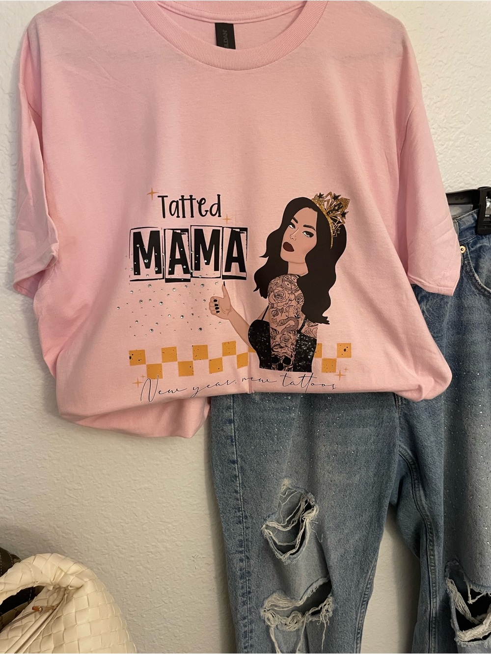 Tatted Mama Pink Graphic Tee
